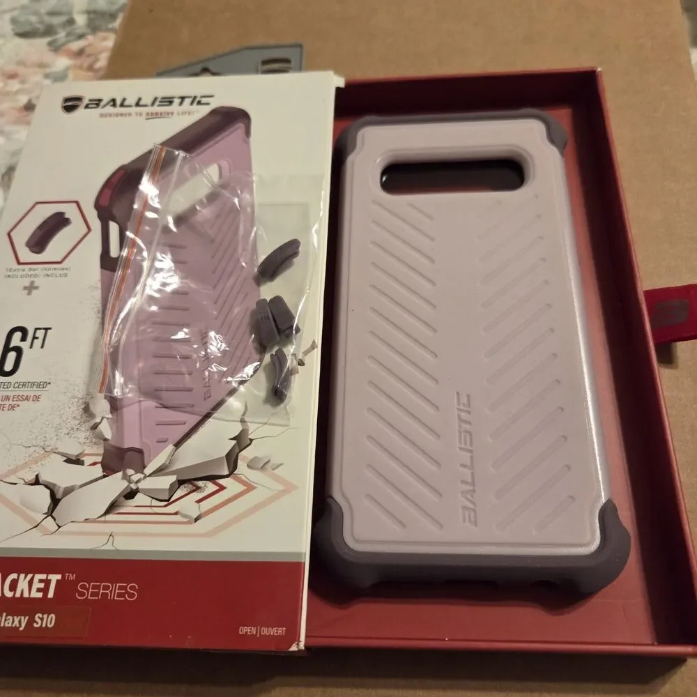 Ballistic Samsung Galaxy S 10 Phone Tough Jacket 6ft Drop Test  Light Purple